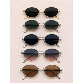 LENTES DE SOL OVALADOS RETRO METAL