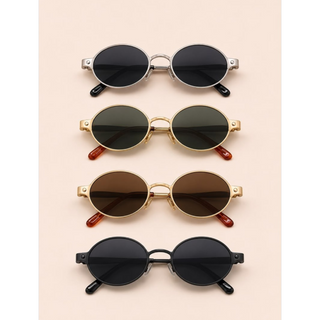LENTES DE SOL OVALADOS CLÁSICOS METAL