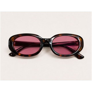 LENTES DE SOL OVALADOS CAREY ROSA